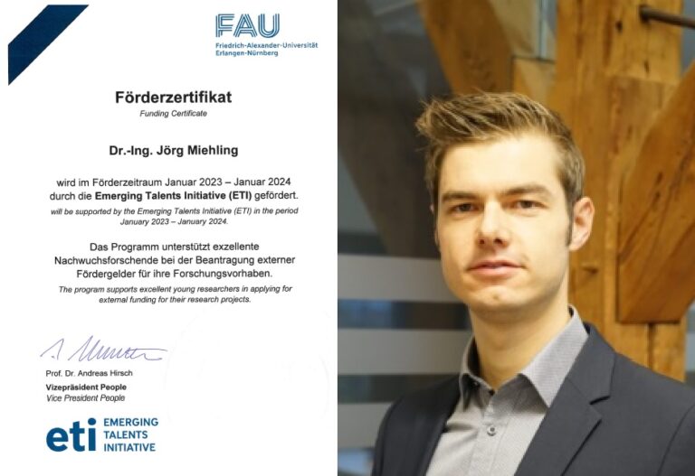 Dr. Jörg Miehling funded by FAU’s Emerging Talents Initiative (ETI)