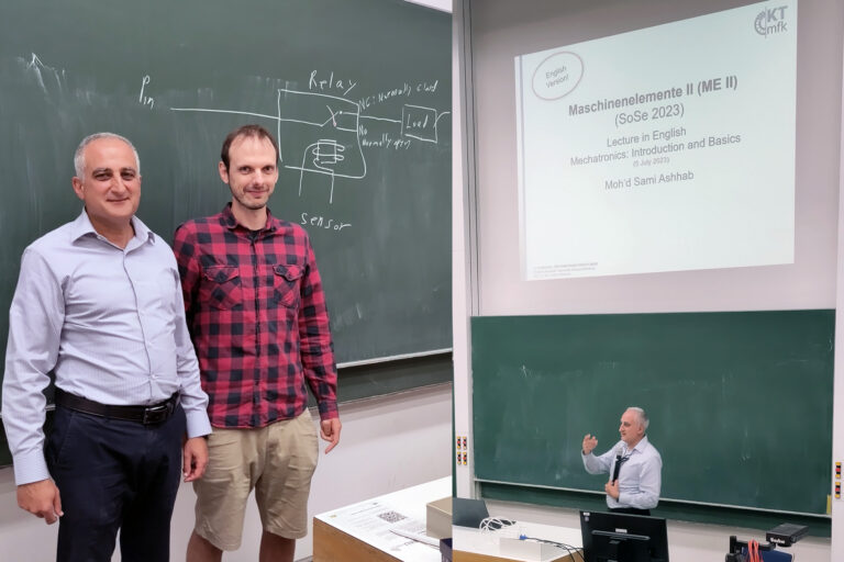 Guest lecture on mechatronics by Prof. Ashhab as part of Machine Elements II