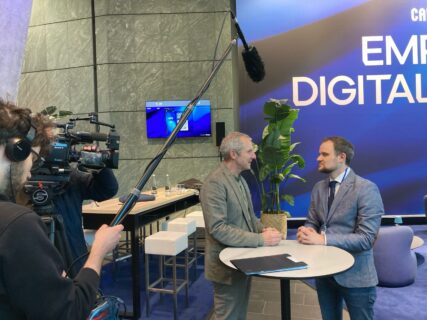 Patrick Steck interviewed by Hessischer Rundfunk at the CADFEM Conference 2024