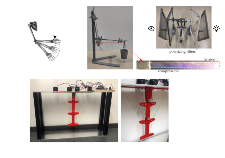 Articulated arm robots as demonstrators of bio-inspired, load-adaptive motion generation.