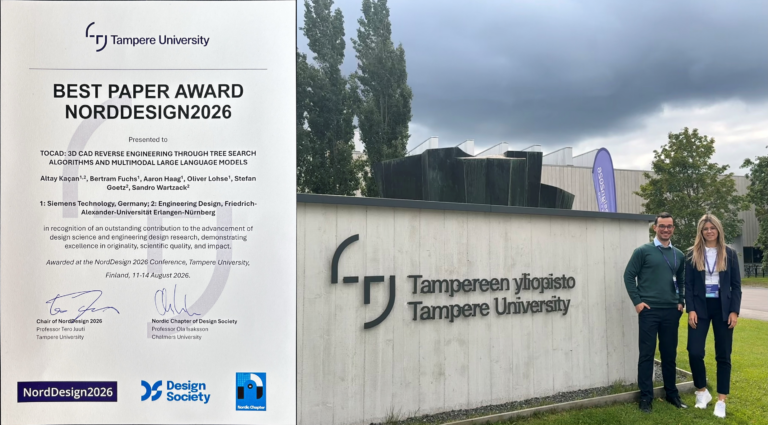 NordDesign 2026 in Tampere, Finland: KTmfk wins Best Paper Award